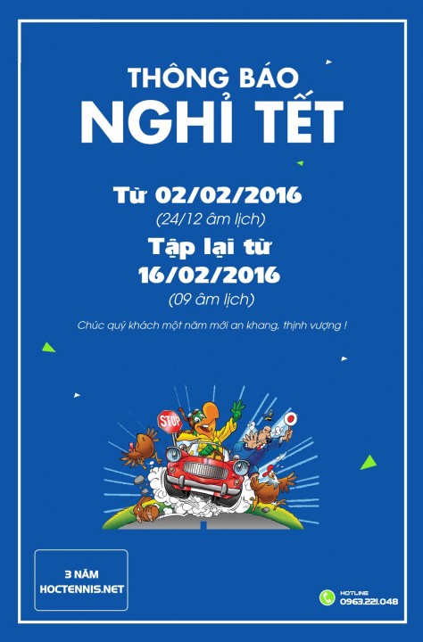 Lich nghi tet tennis 2016