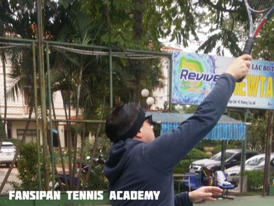 Tennis leson for Italian student