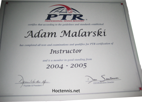 Adam PTR certificate